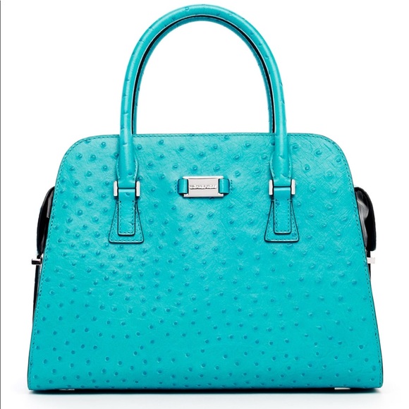Michael KORS turquoise Gia ostrich satchel - Picture 2 of 8